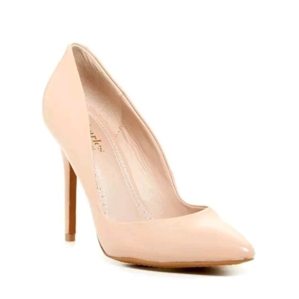 Charles by Charles David Nude Beige heel pump Size 9M Pointed Toes *